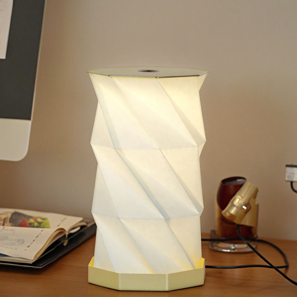 Trending Items Promotional Sports Products Handcrafted Product Rotating Rechargeable Folding Paper Vertical Organ Lamp